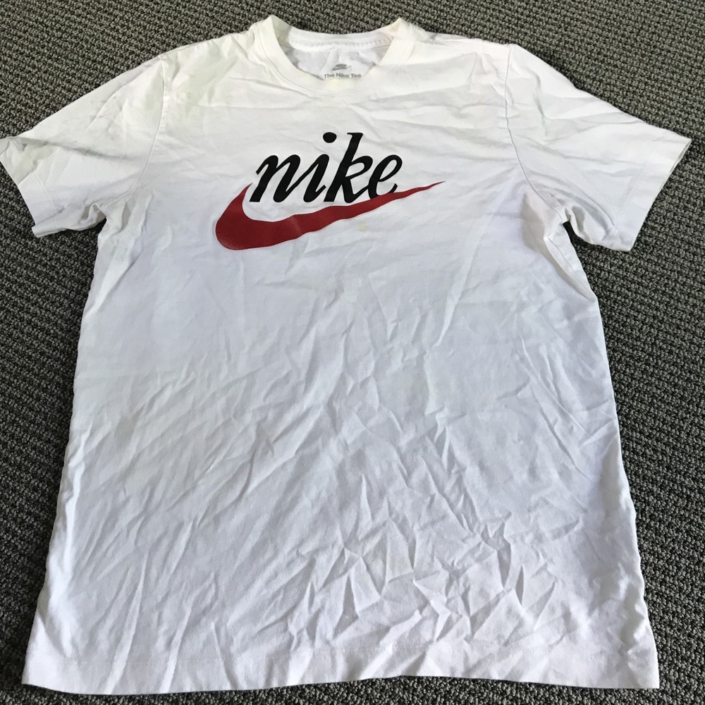 Nike‎ Logo T-Shirt White Large Adult